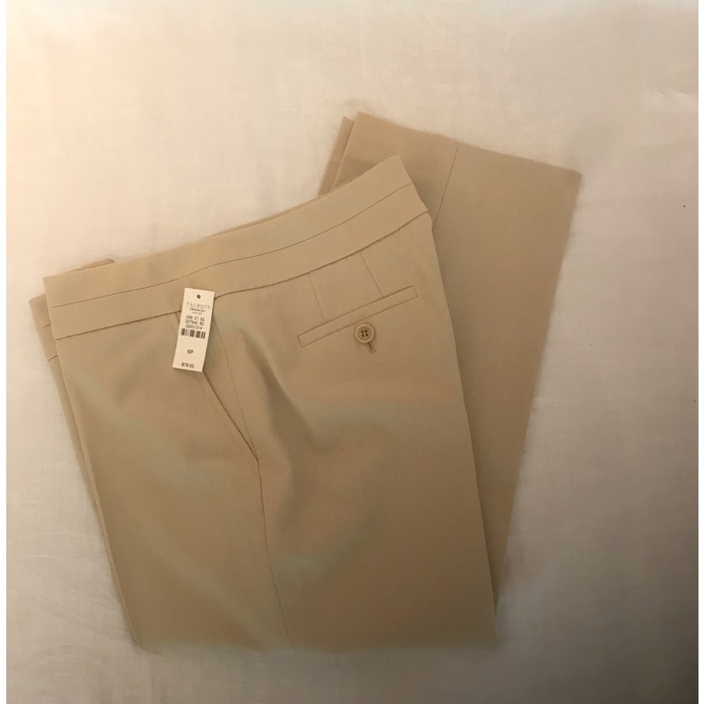 NWTS Talbots 6 Petite Natural Cropped Pants